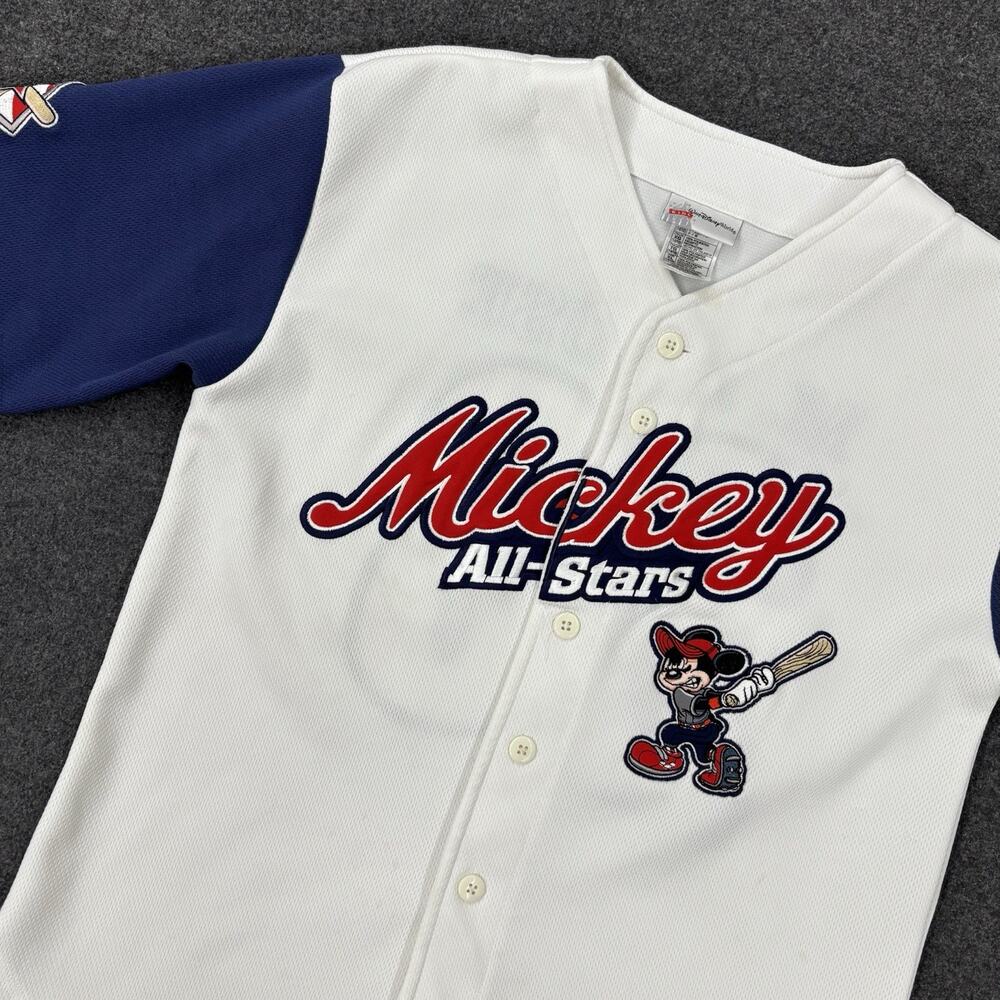Mickey Mouse Jersey Youth XL Multicolor Stitched Baseball All Stars Disney World